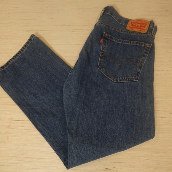 Levi’s 505 Men’s Regular Fit Jeans – Blue Denim, Size W36 L30 - Picture 1 of 6
